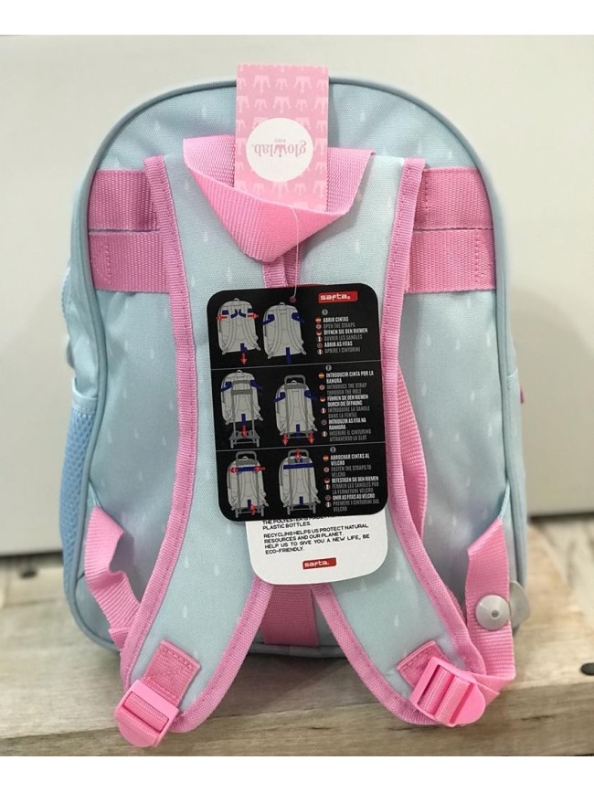 Mochila Infantil Adaptable Carro Glowlab Kids Nube