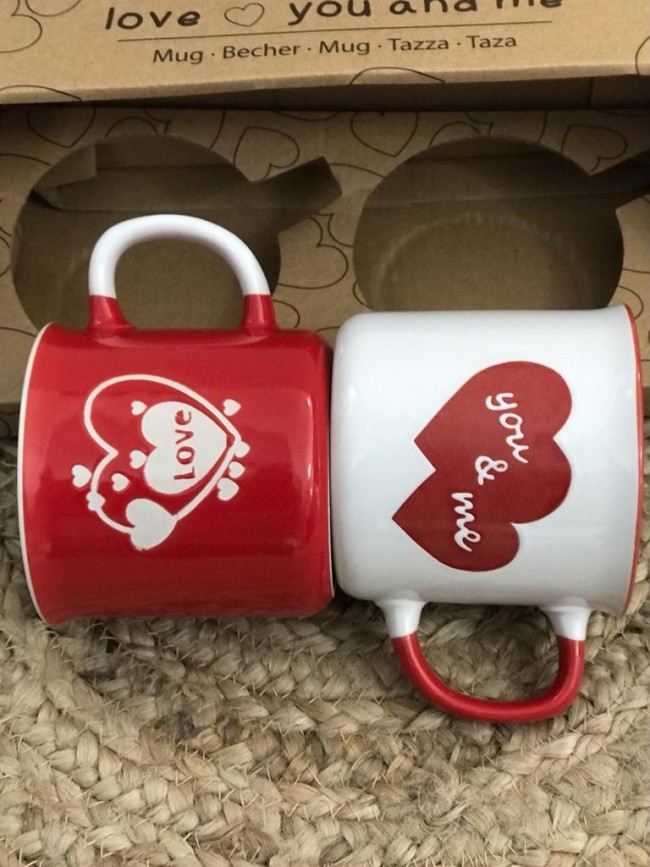 Set Dos Tazas Corazones