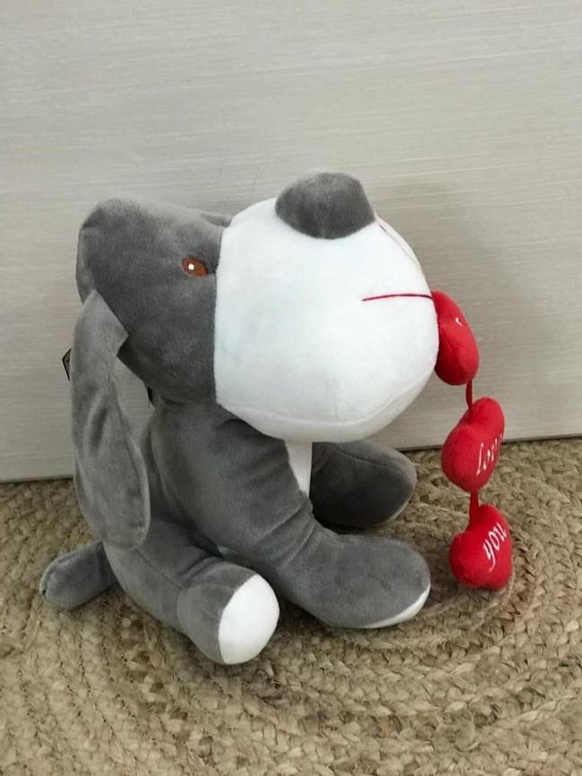 Perrito Peluche Detalles Corazones