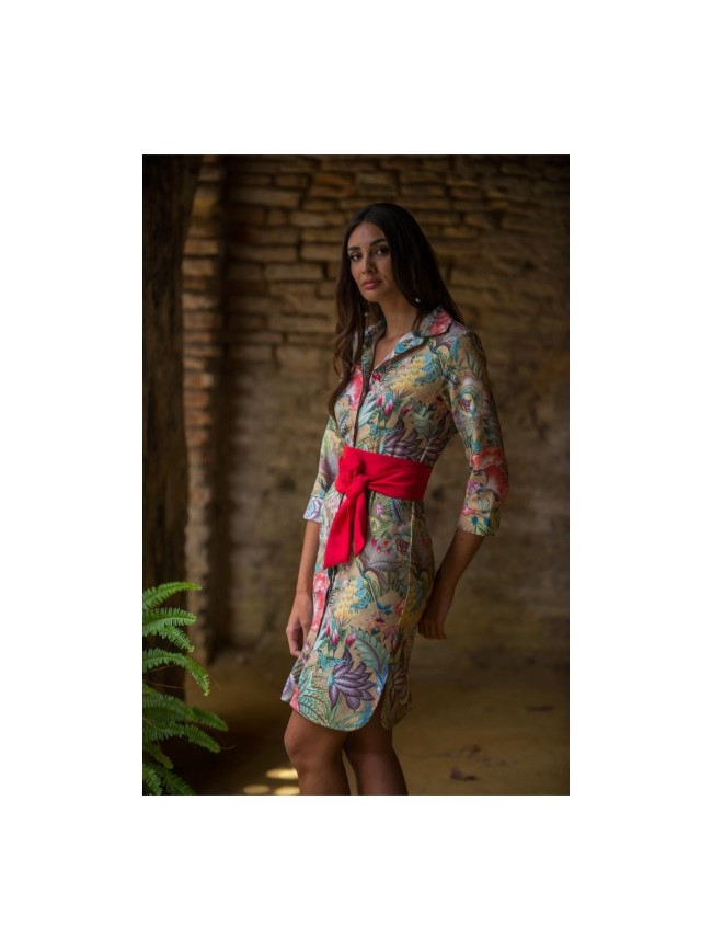 Vestido Camisero Jardin Japo Kahyra