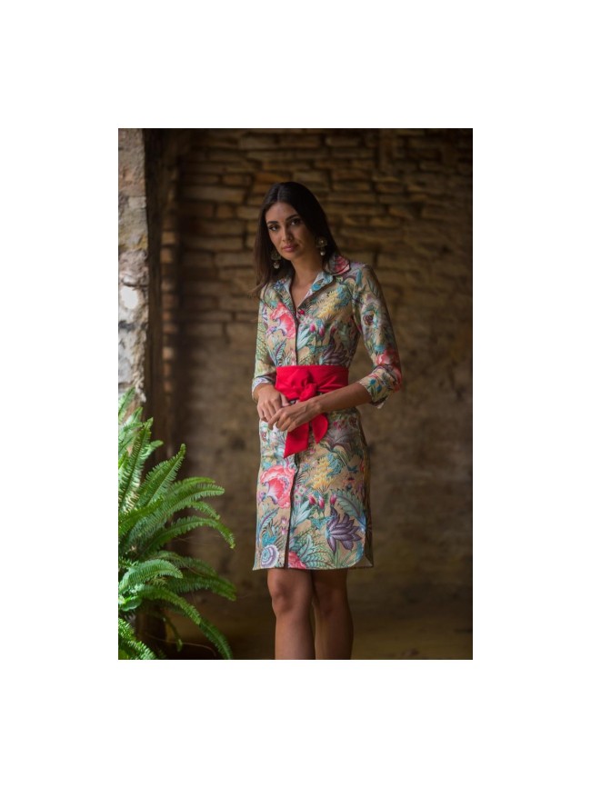 Vestido Camisero Jardin Japo Kahyra