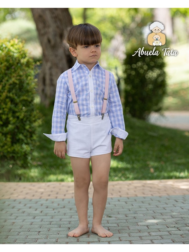 Conjunto Camisa Cuadros Niño Abuela Tata