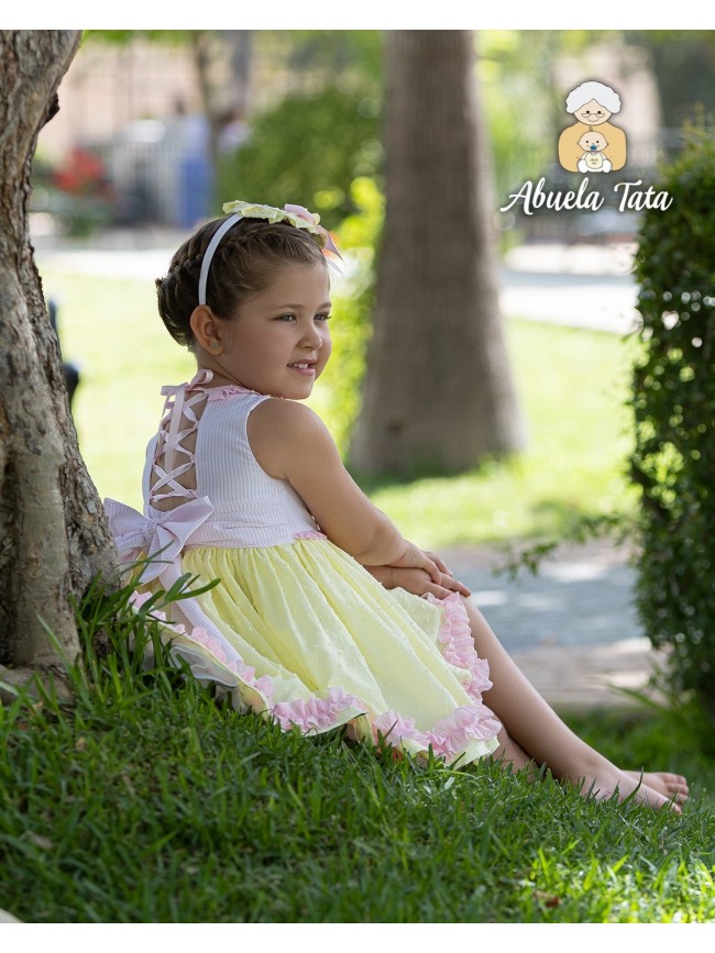 Vestido Niña Plumeti Abuela Tata