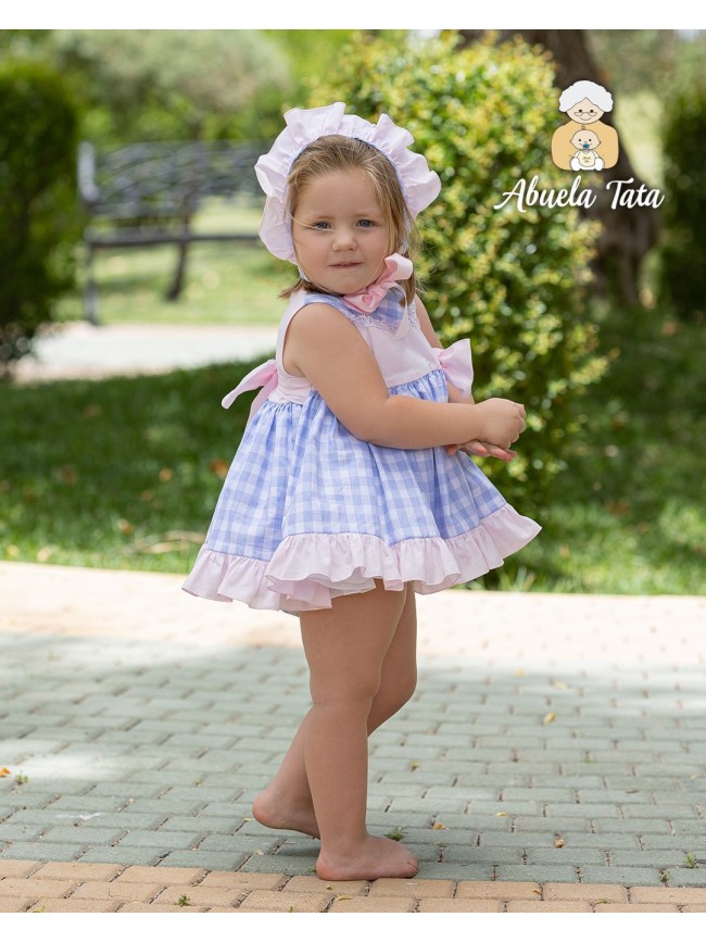 Vestido Cuadros Con Capota Abuela Tata