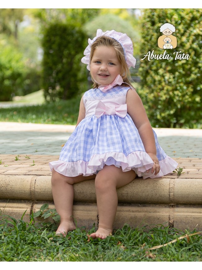 Vestido Cuadros Con Capota Abuela Tata