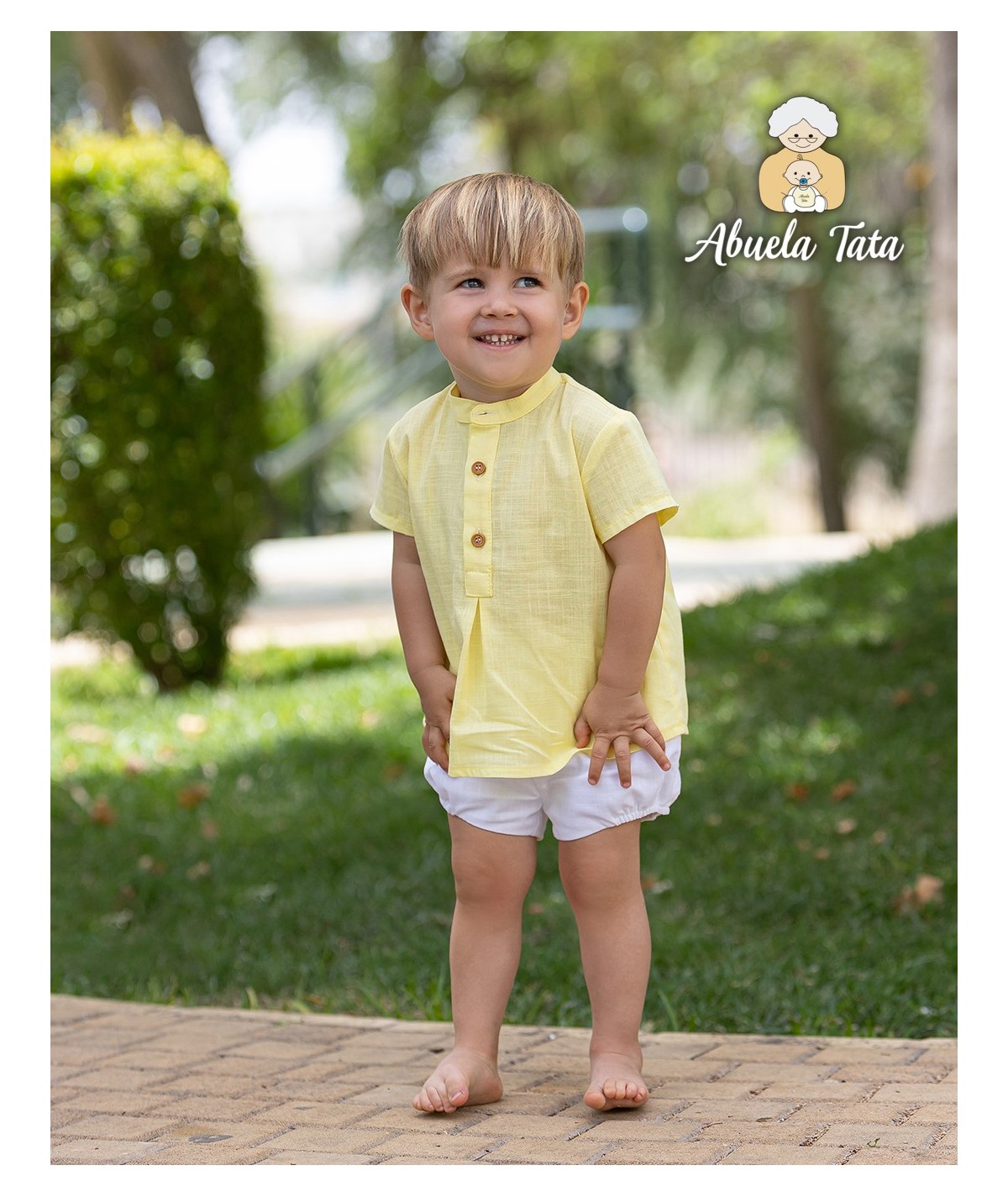 CONJUNTO NIÑO BLUSA HIELO Y SHORT ABUELA TATA