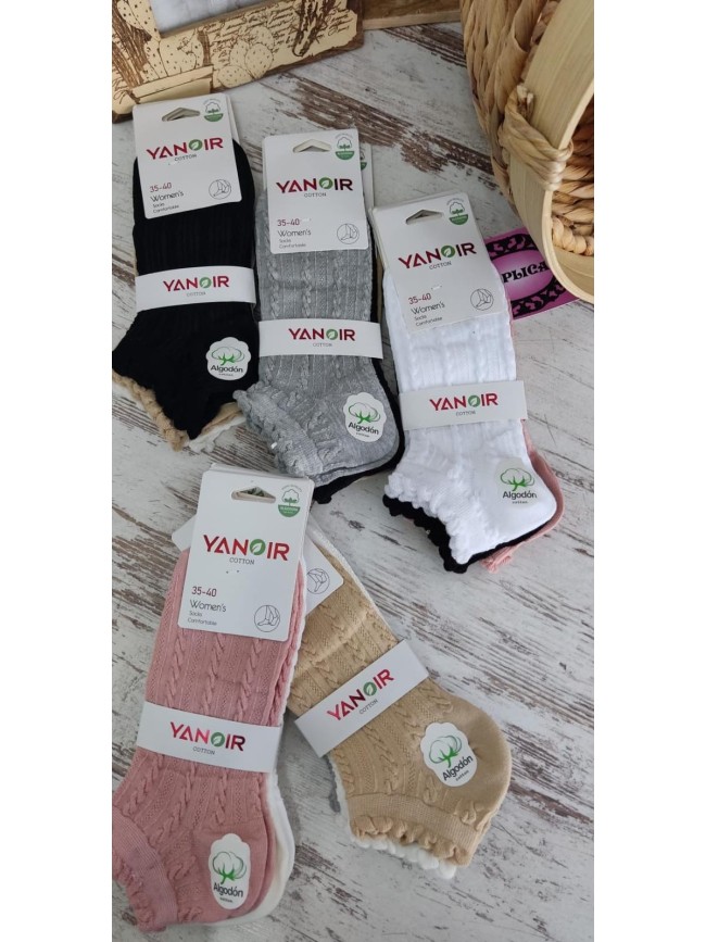 Pack Tres Calcetines Tobilleros Trenza
