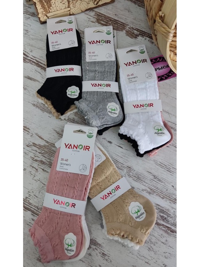 Pack Tres Calcetines Tobilleros Trenza